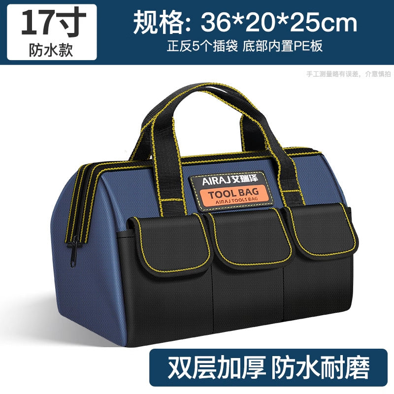 Arrizo Electric Toolkit Wholesale Multifunctional Large Portable Thickened Wear-resistant Canvas Tool Bag Storage Bag