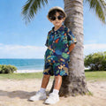 Boys' summer beach outfit set - stylish kids' short-sleeve and pants casual two-piece set - wholesale for cross-border e-commerce