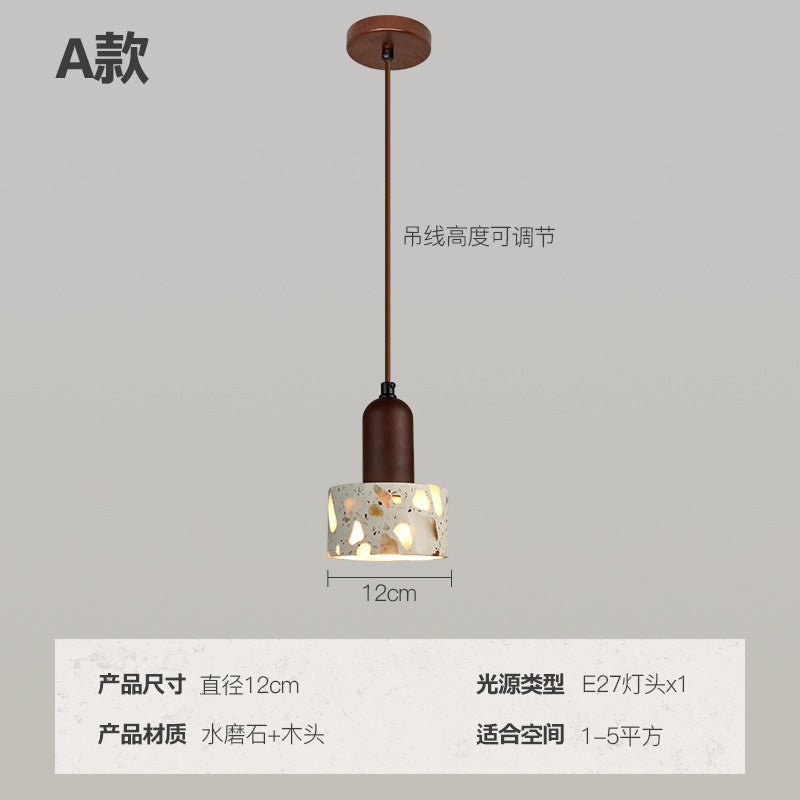Wabi Sandy Wind Restaurant Chandelier Nordic Creative Terrazzo Combination Retro Homestay Bedroom Bedside Cafe Lighting