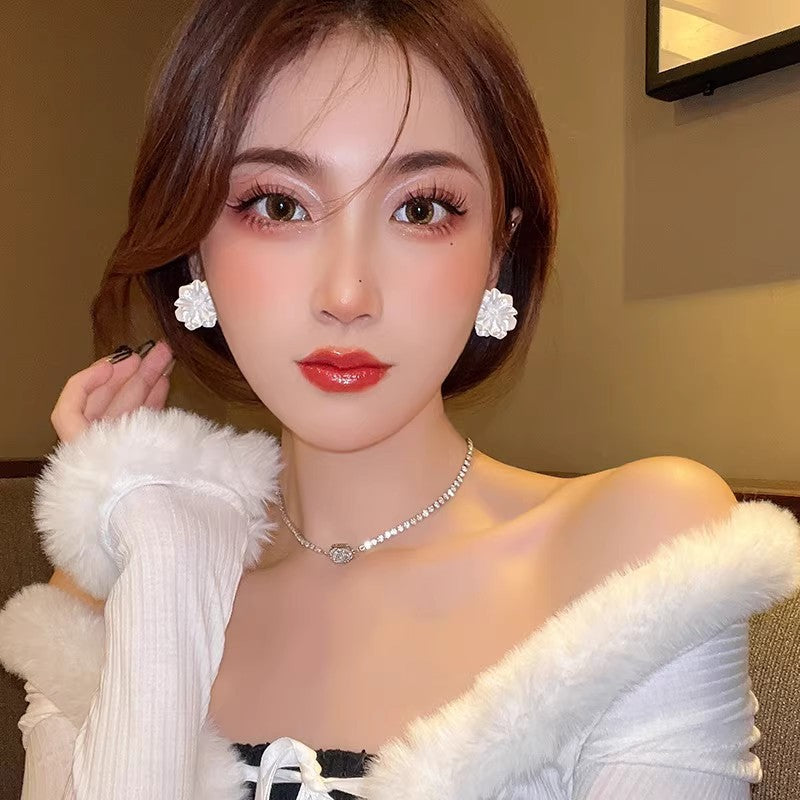 S925 silver needle niche style exquisite pearl earrings easiest for matchelegantbows earrings accessible luxuryelegantsense earrings