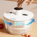 Multifunctional press dehydrator for home vegetable salad drying dehydrator large capacity rotate drain basket vegetable basin