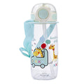 Large capacity cartoon fashion water bottle - premium pop-up lid with straw - portable kids' water bottle - sports student water cup