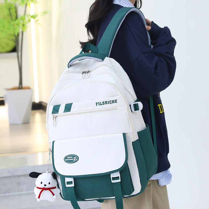 School bag for women's new models, high school students, high school students, large-capacity lightweight backpack, simple backpack for primary school students