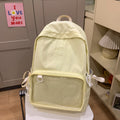 2025new arrival forest style large capacity backpack for women, preppy style soft girl girleasiest for match transparent pain bag school bag