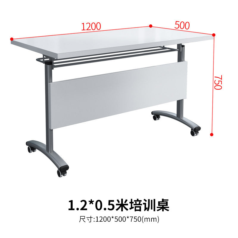 Saint li folding training table and chair mechanism desk and chair movable table foldable conference table retractable long strip