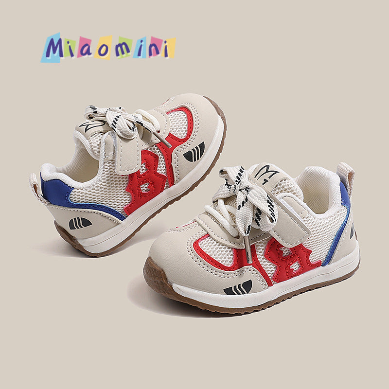 Baby toddler shoes - spring/autumn  collection: color block, versatile infant shoes for boys, soft sole, non-slip functional shoes for girls