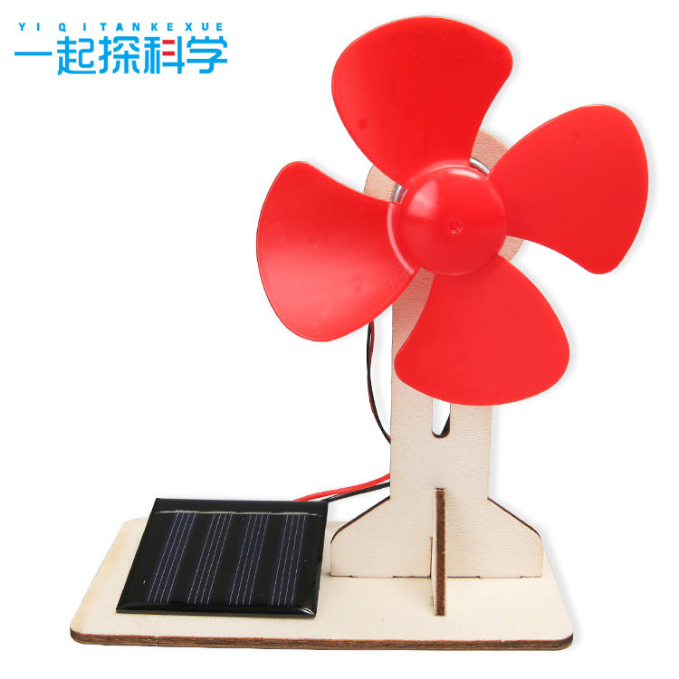 Solar fan technology small production stem material bag children's toys gifts elementary school students handmade experimental teaching materials