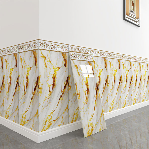 Wood grain aluminum-plastic panel thickened wall skirt, wall board thick restaurant wallpaper, shop decoration tile wall sticker self-adhesive