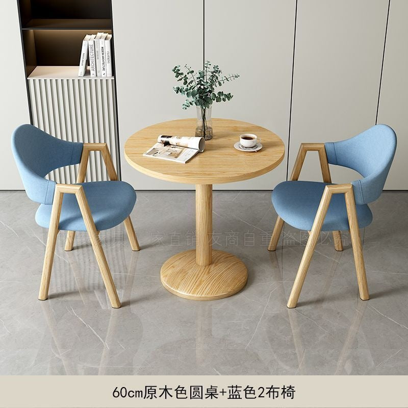 Scandinaviancasualcasual small apartment reception negotiation table milk tea coffee shop table and chair combination modern dining chair small coffee table