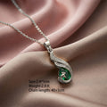 Stylishaccessible luxuryfashionbest selling copper inlaid zirconium phoenix necklace women's casualeasiest for match non-fading elegant collarbone chain earrings