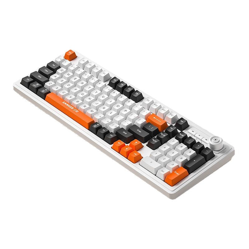 Sangee sanju k18 wired gaming keyboard - tri-color backlit, mechanical feel, desktop pc accessory - cross-border