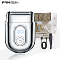 Mini alloy electric shaver, type-c rechargeable reciprocating three-blade razor, washable and portable