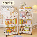 Mobile cart storage rack - multi-tier organizer for kitchen, bedroom, snacks, vegetables, bathroom, and toilet