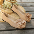 Plus size women's flats for export - spring  new collection: pointed-toe, soft-soled loafers with floral embellishments - ready to ship