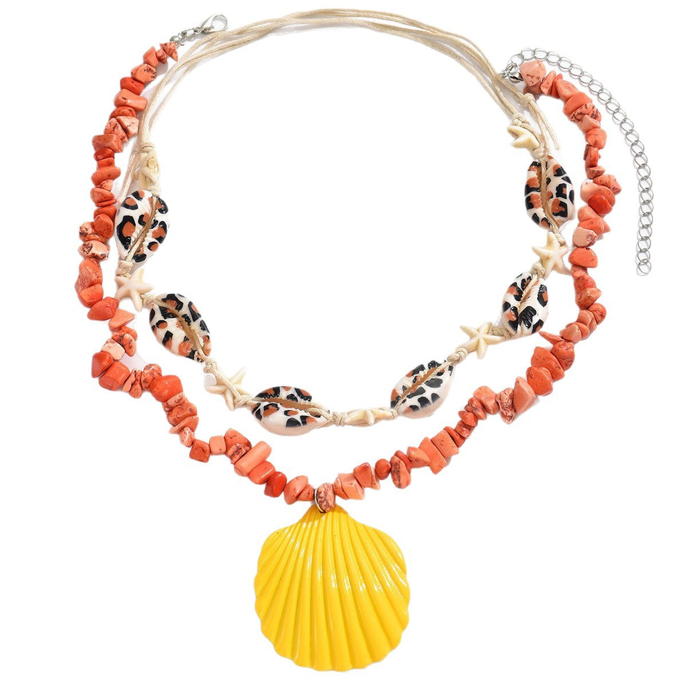 Wholesale seashell necklaces: european and american ocean-inspired jewelry, unique designs, high-end, light luxury pendant accessories, women's chokers