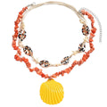 Wholesale seashell necklaces: european and american ocean-inspired jewelry, unique designs, high-end, light luxury pendant accessories, women's chokers
