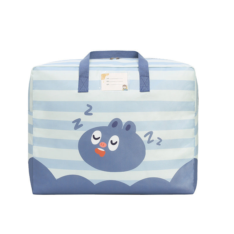 Rongsuo cartoon children's quilt bag, kindergarten quilt storage bag, large-capacity student clothing storage and finishing bag