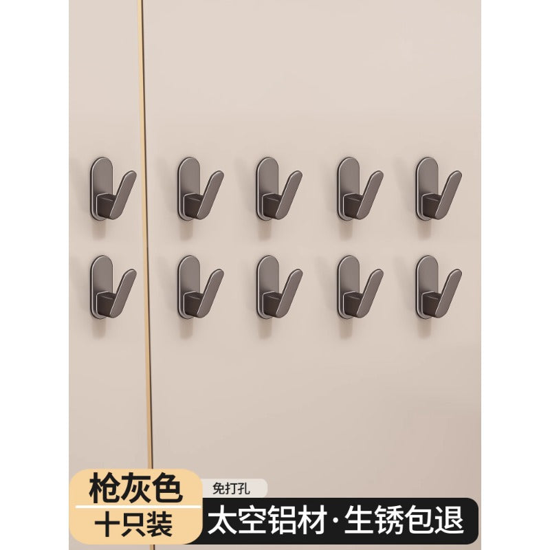 No-drill single hook adhesive hook for wall mounting - ideal for hanging clothes, hats, and storage in bathrooms, kitchens, and behind doors. heavy-duty weight capacity