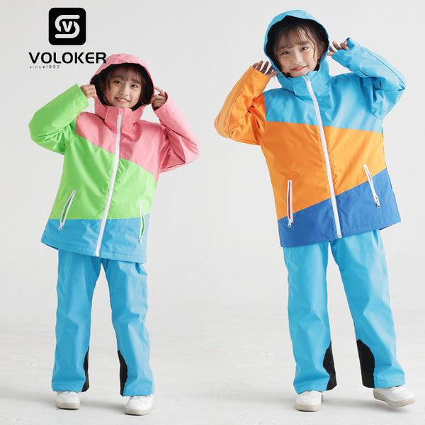 Children's ski suit Girls' split winter warm windproof breathable sports jacket waterproof jacket ski set