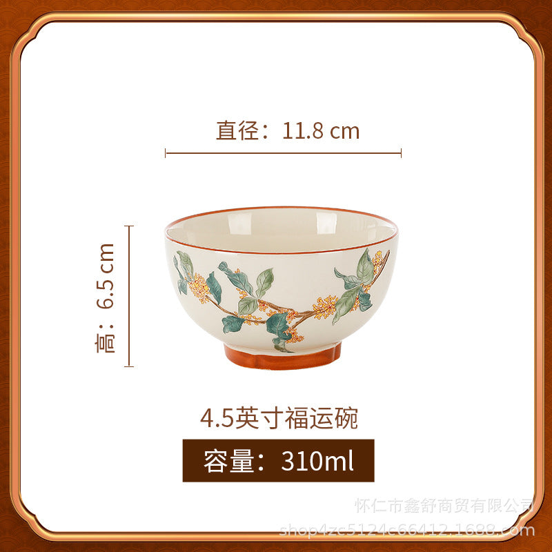 New arrivalfor homeceramic bowl very good-looking rice bowl underglaze color 4.5 inch rice bowl soup bowl sensory tableware noodle bowl