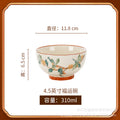 New arrivalfor homeceramic bowl very good-looking rice bowl underglaze color 4.5 inch rice bowl soup bowl sensory tableware noodle bowl