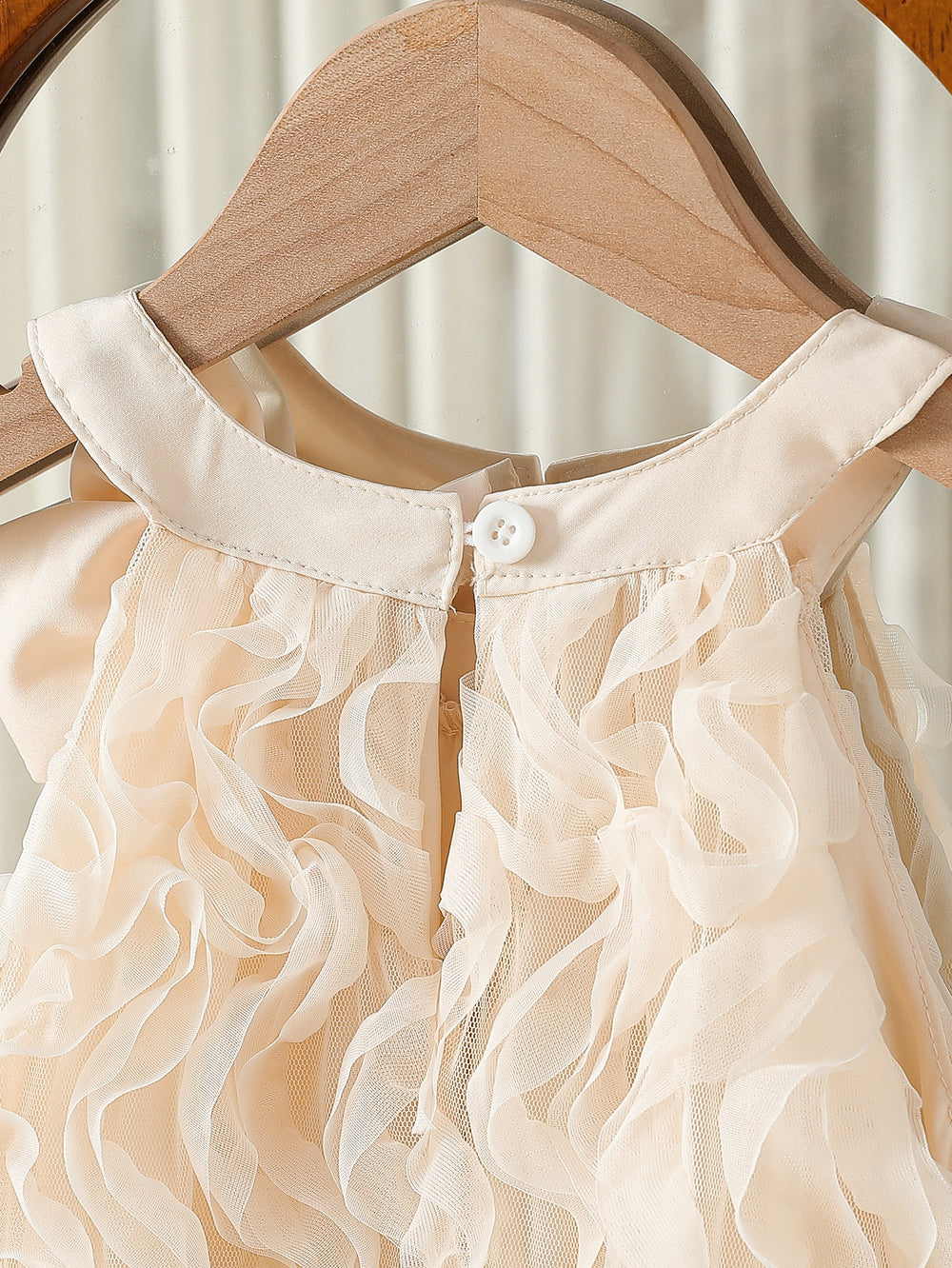 summer cross-border e-commerce 3d mesh wave patchwork a-line princess dress