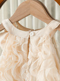 summer cross-border e-commerce 3d mesh wave patchwork a-line princess dress