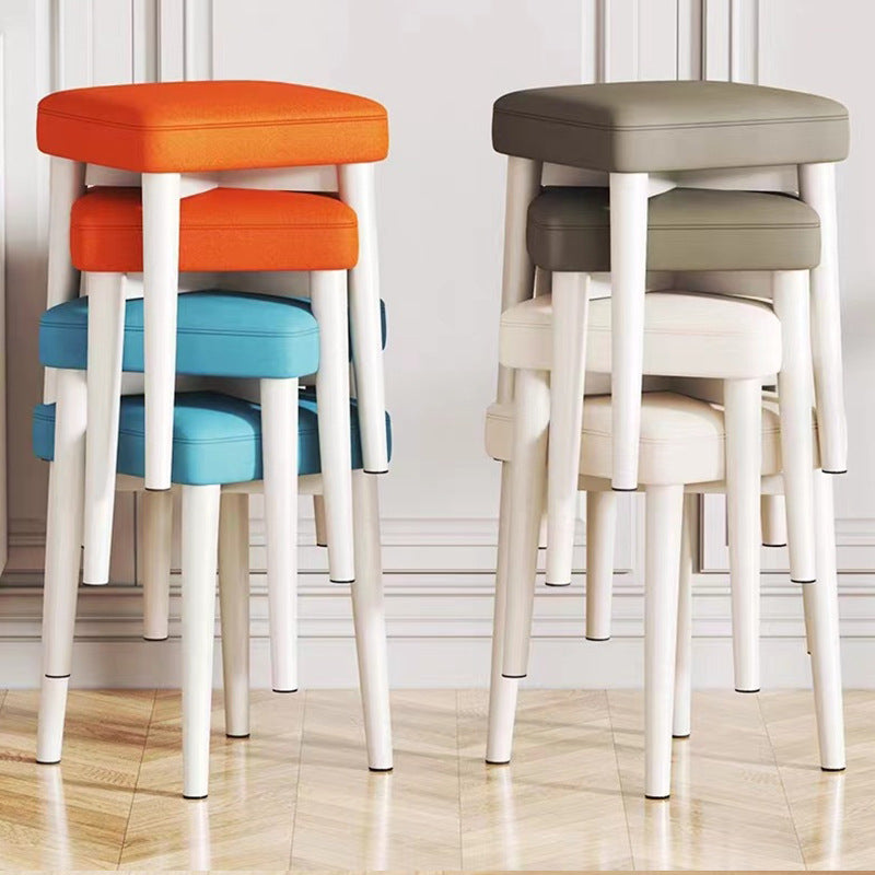 Wholesale manufacturer of simple, stackable, and space-saving square stools for home use. ideal for living rooms, dining rooms, bedroom storage, dressing tables, and as soft-pack study stools