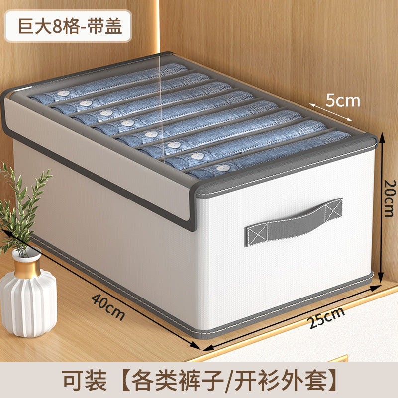 Pants, clothes storage artifacts, household wardrobes, layered compartment boxes, sorting compartment boxes for clothes