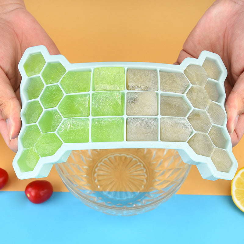 30 grid food grade silicone ice grid with cover large capacity homemade honeycomb silicone ice box mold creative bone ice grid