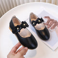 spring/autumn new korean style children's single shoes, soft sole floral girls' leather shoes, princess shoes for mid-to-large children, baby shoes