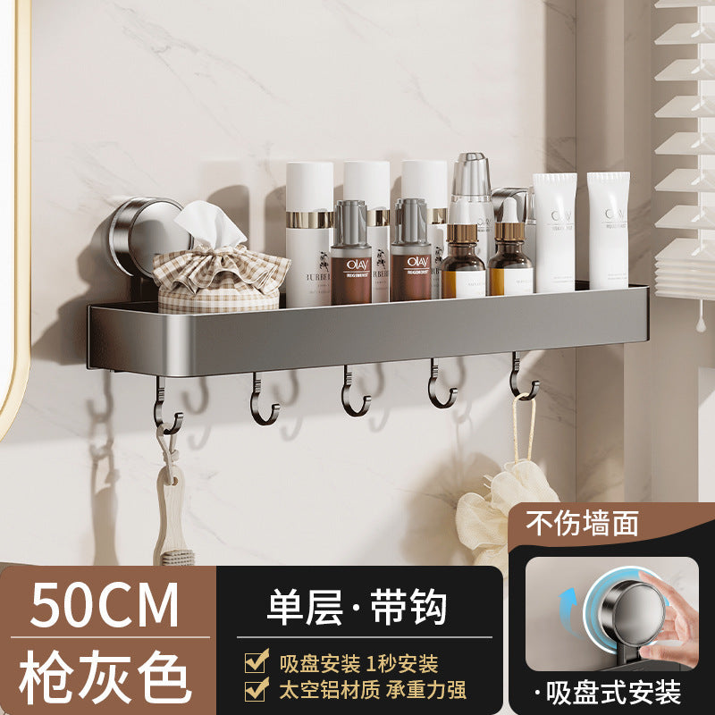 Strong suction cup rack, toilet non-punching, wall-mounted bathroom rack, wall toilet washstand storage