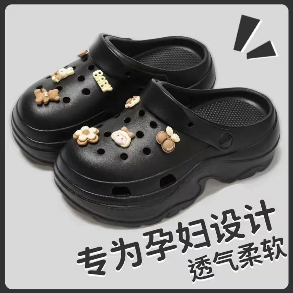 Eva height increasing clogs women's summer thick sole best selling slippers south american export petites outwear beach sandals