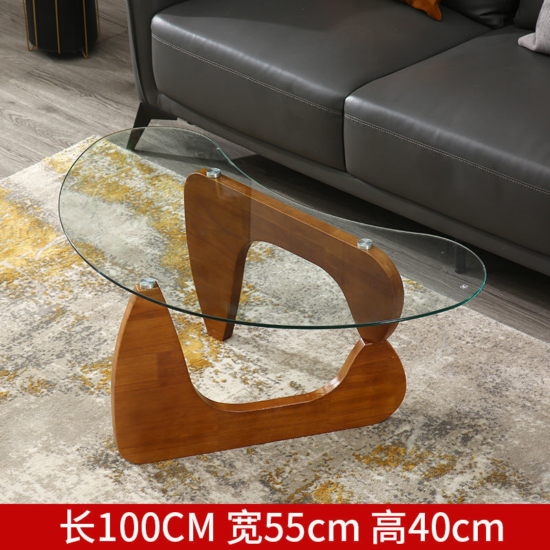 Internet celebrity designer yaguchi yu glass coffee table living room accessible luxury small apartment for home creative classy sofa side table