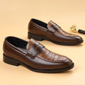 2025 men's leather dress shoes - new business casual style, british & korean design, pointed toe, plus sizes available