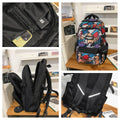 New large capacity backpack - perfect for high school, college, and university students. casual printed backpack with color blocking design, ideal for business trips and travel