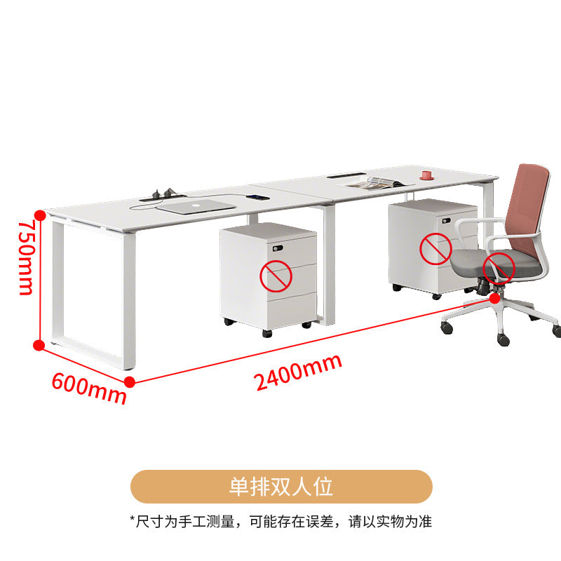 Saint li office desk and chair set - minimalist modern computer desk with partition, staff booth, office furniture