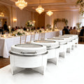 Stainless steel white buffet warmer, 6l insulated buffet stove, commercial soup warmer for hotels, in stock