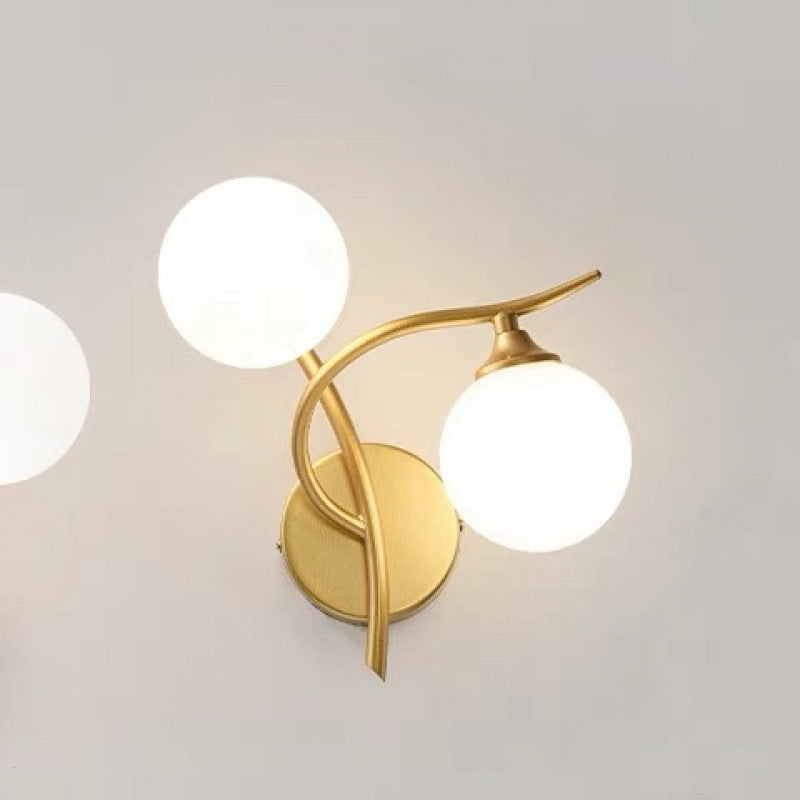 Wall lamp bedroom bedside lamp new simple modern living room background wall lamp light luxury creative staircase aisle balcony lamp