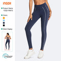 color block eco-friendly yoga pants - high waist, quick-dry, compression leggings for outdoor cycling, sports, fitness, and running