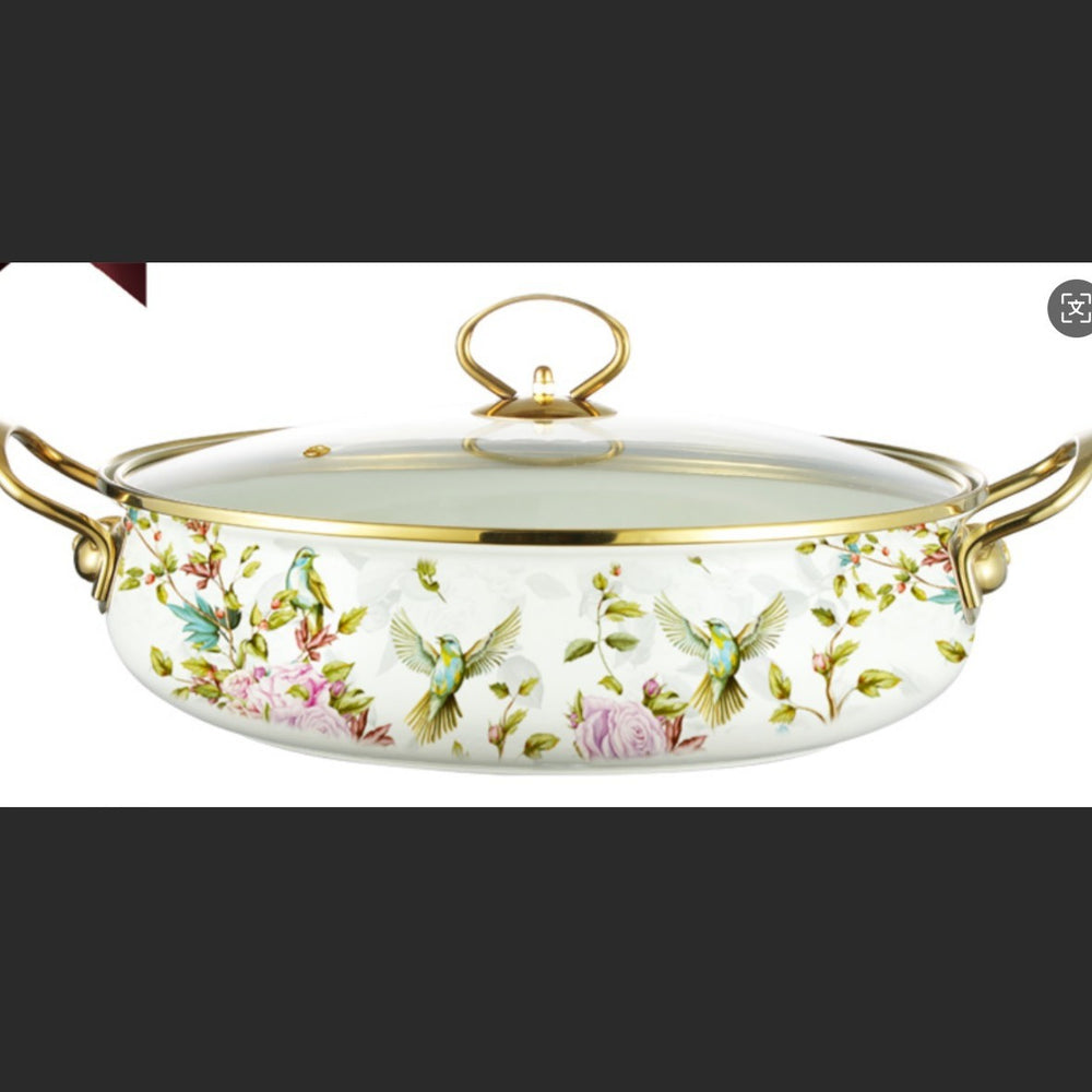 Hot-selling enamel soup pot and seafood pot for cross-border e-commerce, direct from the manufacturer. cast iron with a painted finish, perfect for home kitchens. sold individually