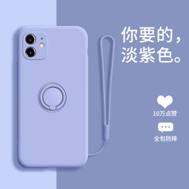 Suitable for samsung s25ultra mobile phone case s24fe liquid silicone ring holder all-inclusive s10 lens protective case