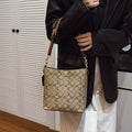 2025 new fashion high-value underarm bag women's printed bucket bag shoulder crossbody bag chic and stylish