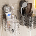Suction cup toothbrush rack mouthwash cup punch-free wall-mounted bathroom wall-mounted toothbrush cup toothbrush holder storage box