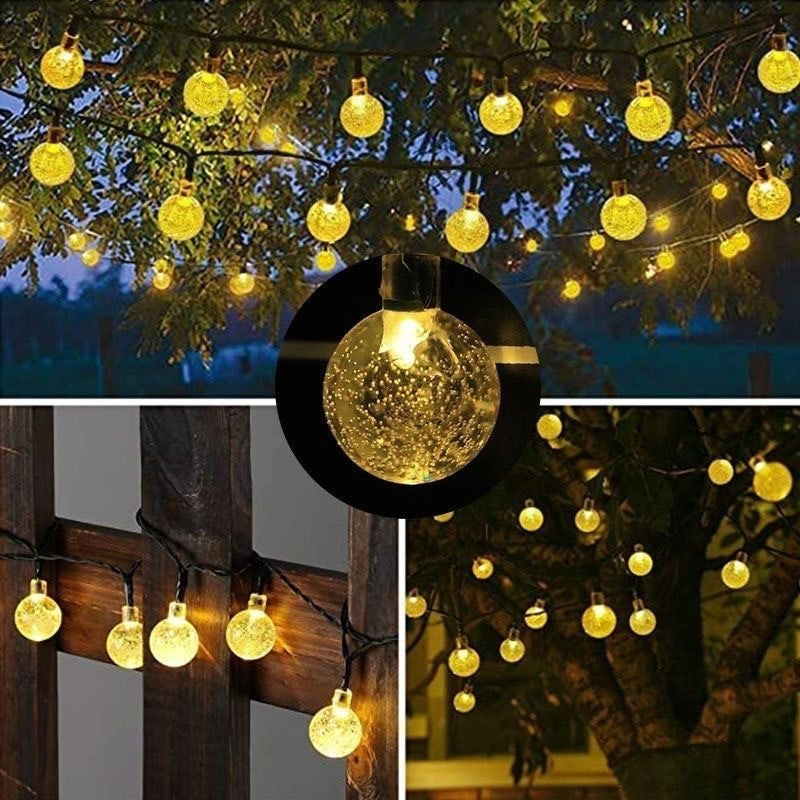 Bubble ball solar light string flashing light string light outdoor camping waterproof garden decorative light LED ambient light super bright