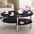 accessible luxury coffee table living room classy double-layer center table iron coffee table for home tempered glass coffee table