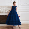 Girls' formal dress - high-end runway mesh skirt, vest dress, elegant hostess style, customized for children's piano recitals, european and american style