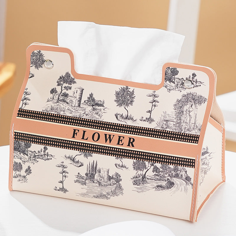 Retro French light luxury pumping carton home living room storage tissue box creative car high value fashion roll box
