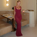 European and american style women's new arrival cross-border fashion elegant slim-fit patchwork sexy mesh backless spaghetti strap maxi dress