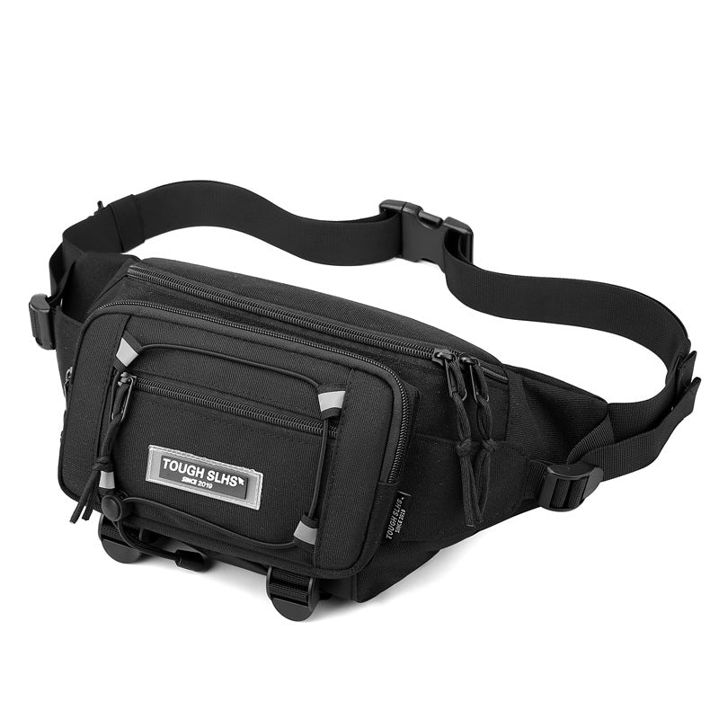 New trendy men's and women's oblique straddle chest bag night reflective large-capacity backpack outdoor sports fanny pack travel bag